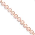 thumbnail image 1 of 14K Or Jaune 6-7mm FW Rose Cultivé Près de Collier de Perles Rondes 20 Pouces, 1 of 3