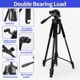 thumbnail image 6 of 63" Tripod Stand, Camera Tripod with Travel Bag, Extendable Cell Phone Tripod Stand with Wireless Remote and Phone Holder, Compatible with Cameras, Phone & Tablet, Sport Camera, 6 of 8
