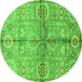 thumbnail image 1 of Ahgly Company Indoor Round Oriental Green Traditional Area Rugs, 5' Round, 1 of 4