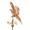 32" Luxury Polished Copper Protective Pheasant in Flight Weathervane