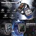 thumbnail image 2 of Military Smart Watch for Men, IP68 Waterproof Tactical Sports Watch, Outdoor Rugged Smart Watches for Men with Fitness Tracker Heart Rate Compatible with Android iOS, 2 of 6