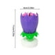 thumbnail image 4 of Cake Candle - Velas de loto giratorias electrónicas - Doble capa (púrpura) Wdftyju Libre de BPA, 4 of 5