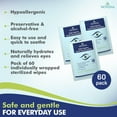 thumbnail image 3 of NOVEHA 60PCs Daily Hygienic Eyelid Wipes | for Blepharitis & Itchy Eyes, Demodex | Individually Wrapped Refreshening Eye Wipes, Calming Moisturizer | Lid & Lash Cleanser, 3 of 8