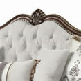 thumbnail image 6 of Gloria Traditional Style button tufted Loveseat made with wood in Ivory, 6 of 7