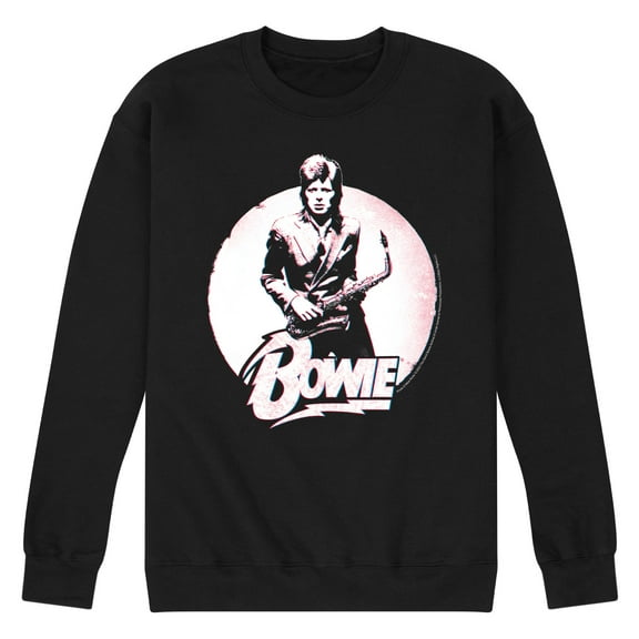 David Bowie - Bowie Distressed Circle - Men's Crew Neck Fleece Pullover