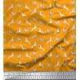 thumbnail image 1 of Soimoi Cotton Jersey Fabric Leaves & Reindeer Animal Print Sewing Fabric Yard 58 Inch Wide, 1 of 1