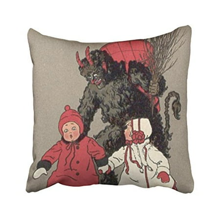 WinHome Primitive Vintage Chasing Children Monster Halloween Interesting Primitive Pillow Covers WinHome Primitive Vintage Chasing Children Monster Halloween Interesting Primitive Pillow Covers
