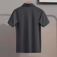 thumbnail image 6 of Zekutng Men's T-Shirts Striped Solid-Color Button-Down Short-Sleeve Shirt,Sizes M-3XL, 6 of 8
