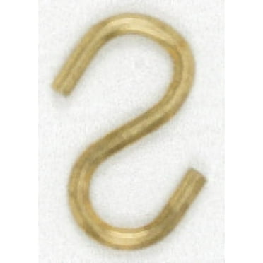 Satco Brass Plated S-Hooks 1in