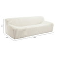 thumbnail image 5 of ZUO Osterbro Plush Cord-Style Fabric Upholstered Sofa in Cream, 5 of 5