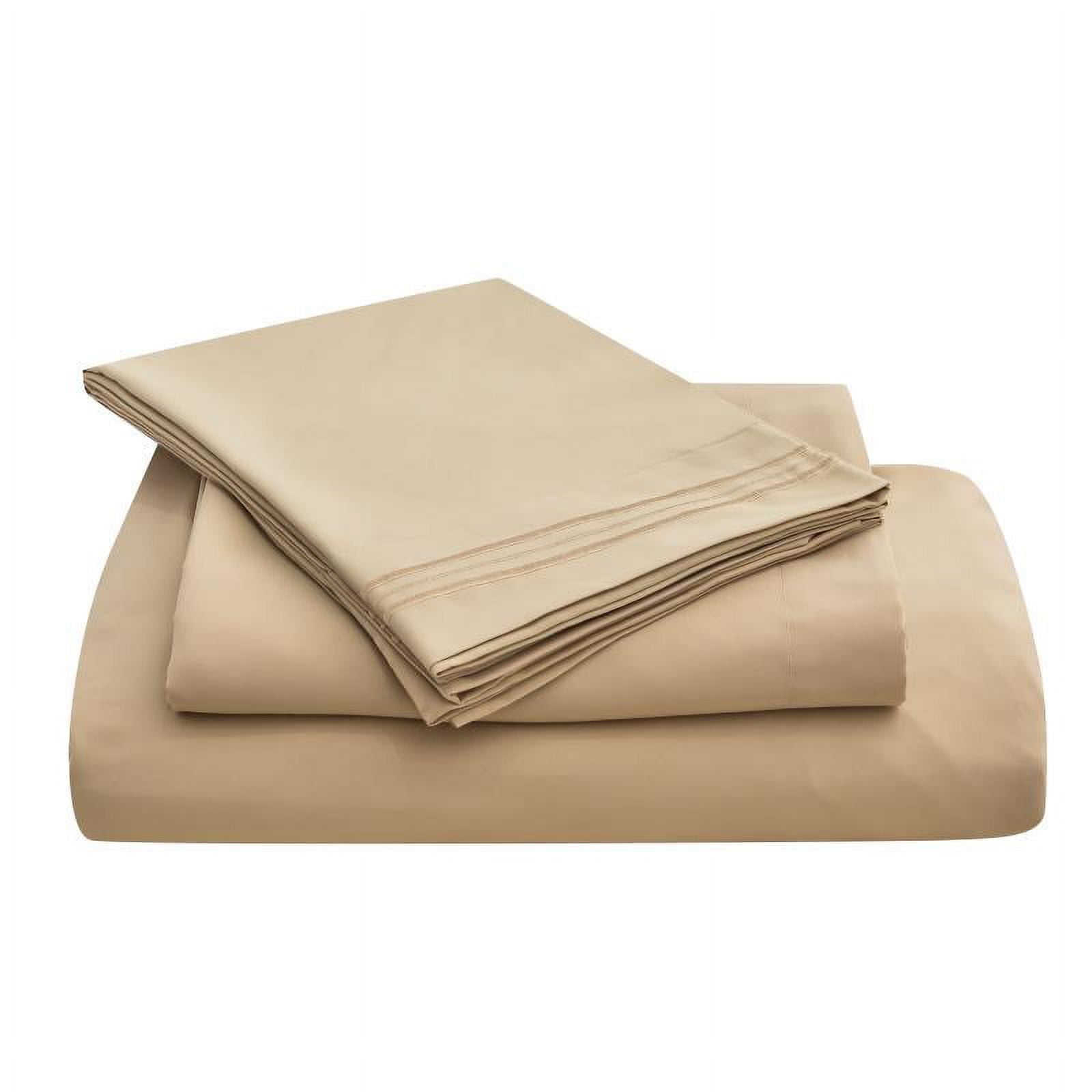 7 Piece Luxury Rayon Made From Bamboo Sheets Set- Split King Beige Sheets, Softer Than Cotton-Up To 16" Deep Pockets-Wrinkle Free-Extremely Soft Bamboo Derived Rayon Sheets- Split King,Beige