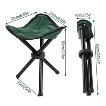 OTVIAP Outdoor Camping Folding Tripod Chair, Green
