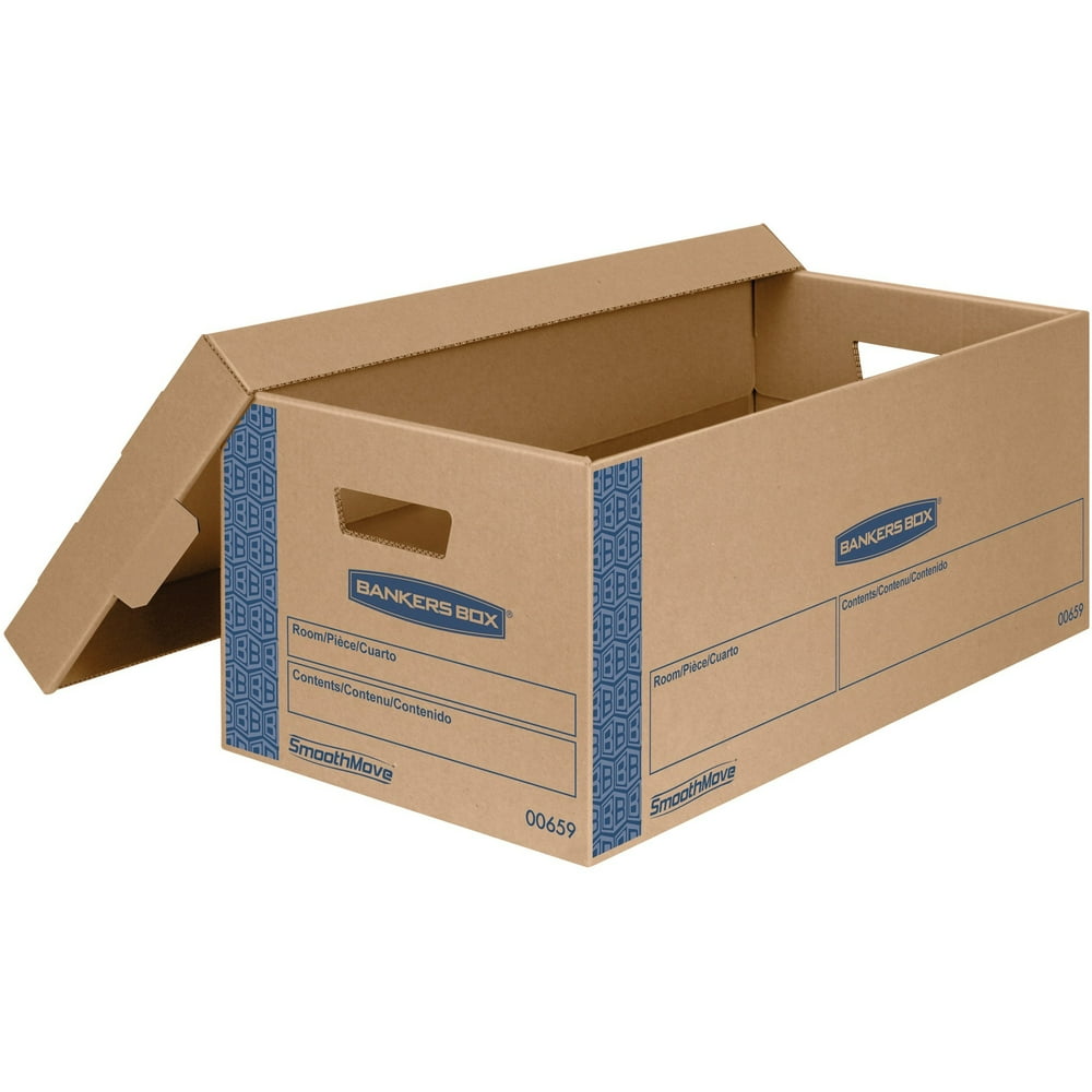 Bankers Box SmoothMove Prime Moving & Storage Boxes, Small, Half Slotted Container (HSC), 24" x