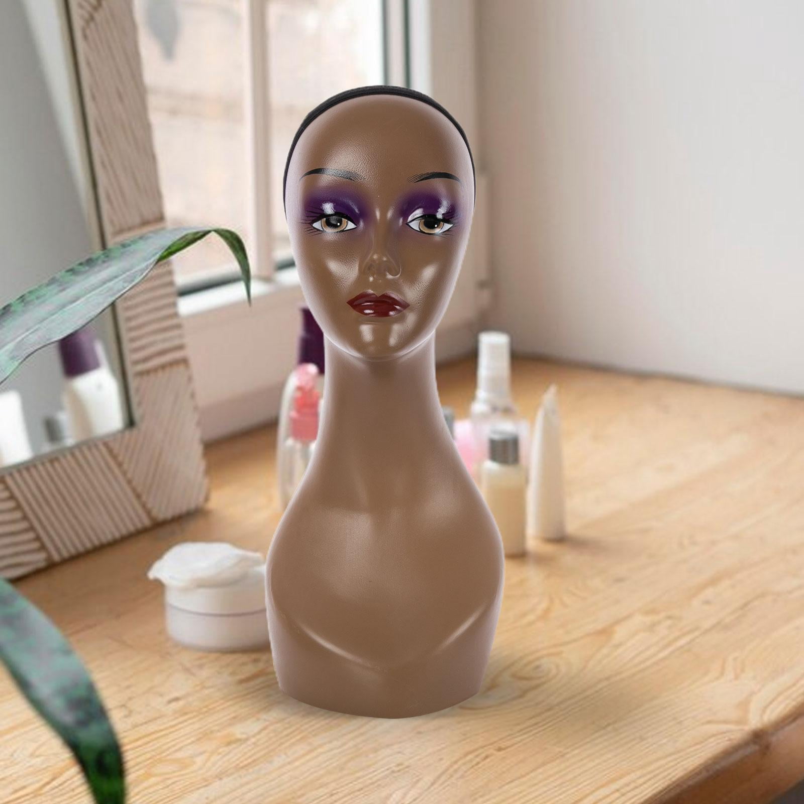 Gazechimp Bald Manikin Head Lightweight Holder for Jewelry Beauty Accessories Shop Red Lip