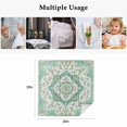 thumbnail image 5 of Turquoise Boho Cloth Napkins, Vintage Abstract Art Floral Ethnic Tribe Washable and Reusable Dinner Napkins Set of 8, Table Napkin for Kitchen Party Birthday Wedding Hotel Housewarming 20"x20", 5 of 9