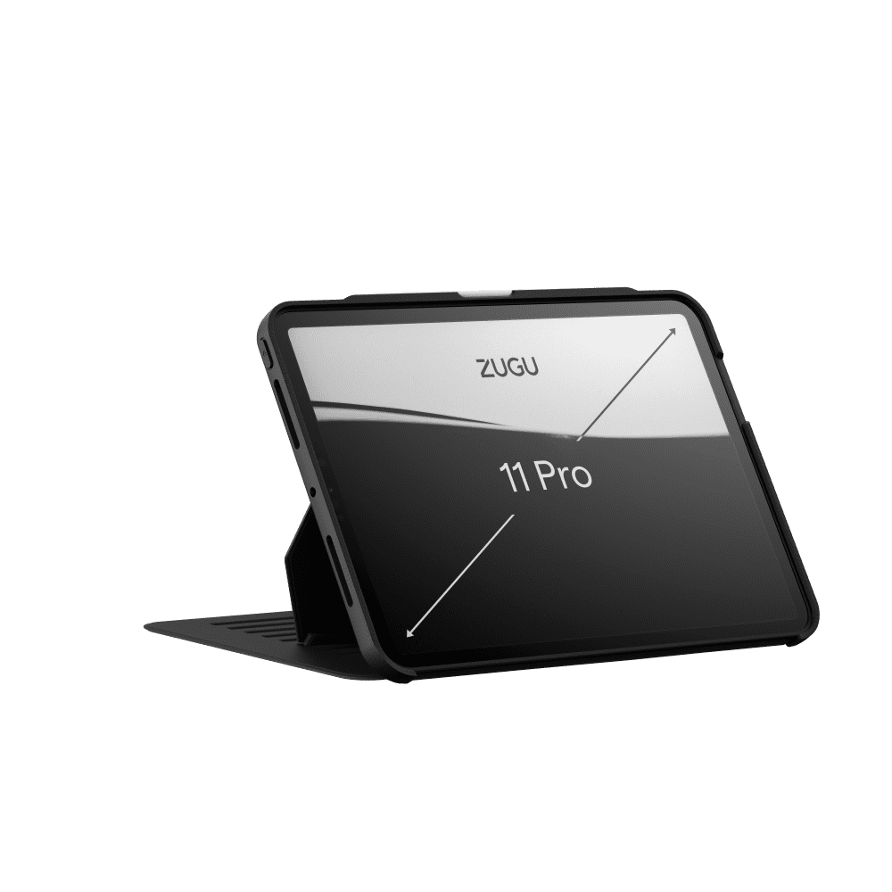 Zugu Case for iPad Pro 11 (M4/M5) 2024/2025, Slim Protective Cover with Apple Pencil Holder, Auto Wake/Sleep, Multiple Viewing Angles - iPad Pro 11 Inch Case, iPad 11 Case - Black