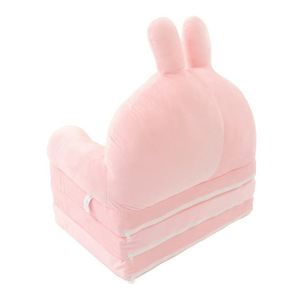 Cute Cartoon Foldable Kids Sofa Toddler Couch Backrest Armchair Small Sofa Bed 2 In 1 Foldable Children Sofa Short Plush Bed Kids Sofa Chair For Living Room Bedroom