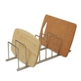 thumbnail image 3 of Spectrum Diversified Euro Steel Kitchen Lid and Dish Rack Holder Organizer, Satin Nickel, 3 of 8