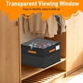 thumbnail image 2 of Shoe Organizer for Closet, Foldable Shoe Storage Containers with Clear Cover, Bottom Support, Fits up to 16 Pairs, Black, 2 of 8