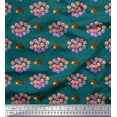 thumbnail image 1 of Soimoi Japan Crepe Satin Fabric Balloon & Hedgehog Kids Decor Fabric Printed Yard 42 Inch Wide, 1 of 1