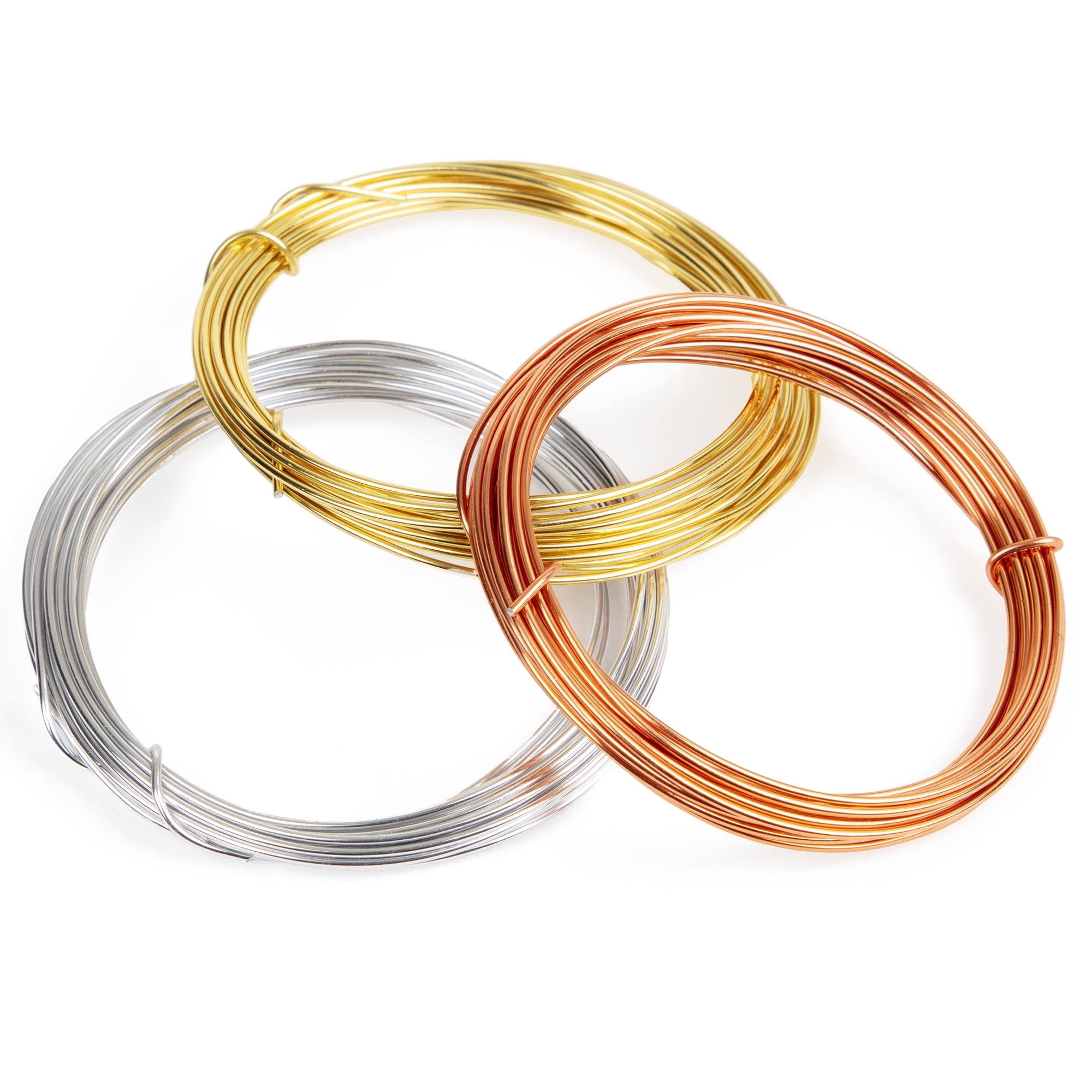 Cousin DIY Metallic Multi-Color Beading Wire Bulk Pack, 18 Gauge, 9 ft Each Roll, 6 Pieces