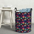 thumbnail image 6 of Honeii Skull mushroom colorful Print Laundry Hamper Basket,Baby Nursery Woven Storage Basket for Toys Bin,Pillows,Blankets,Clothes-Medium, 6 of 6