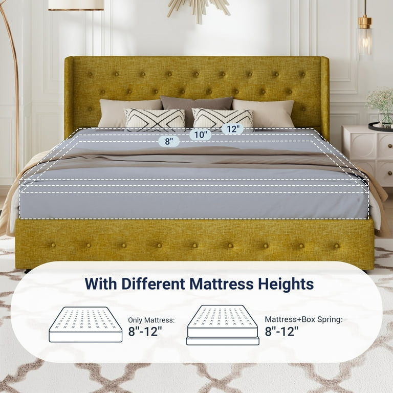 Free Shipping! Allewie Upholstered King Size Storage Bed