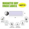 Dry Erase Labels(1x3",Pack of 60) Reusable Name Tags