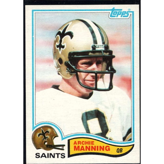 Carta de Fútbol Americano Topps 1982 Archie Manning Saints #408