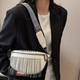 thumbnail image 4 of JUYGO Fringe Fanny Pack Gothic Studded Decor Crossbody Bag Women‘s PU Leather Chest Purse, 4 of 7