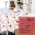 thumbnail image 4 of PiccoCasa Vinyl Tablecloth Round 71" Dia Red Flower Pattern Floral Printed, 4 of 7