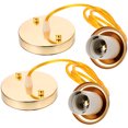 thumbnail image 2 of Shisuyan 2pcs Ceiling Light Holder E27 Thread Lamp Holder Ceiling Canopy For Chandelier, 2 of 9