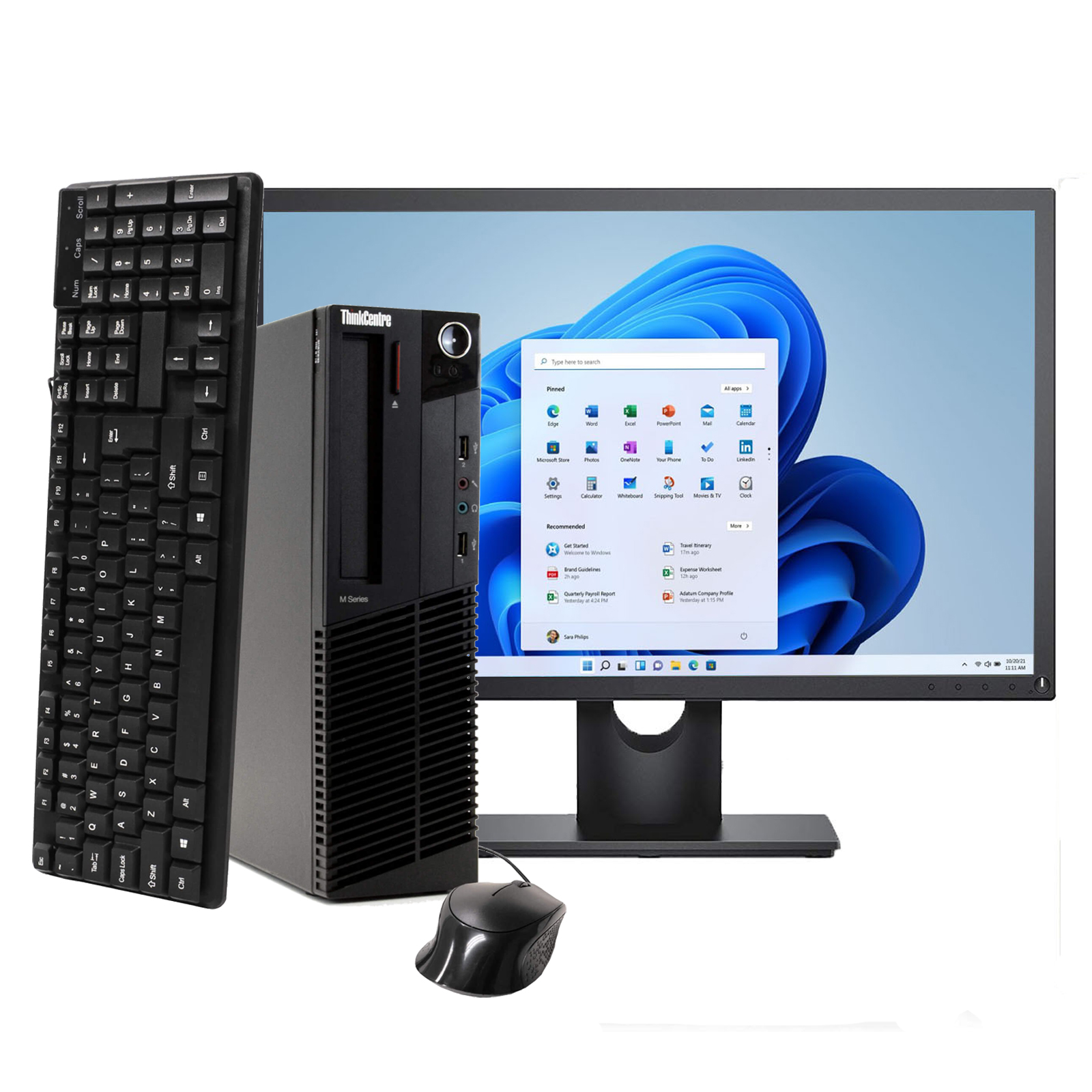 Refurbished Windows 11 Pro 64bit Fast Lenovo M90 Desktop Computer Tower PC Intel Quad-Core i5 