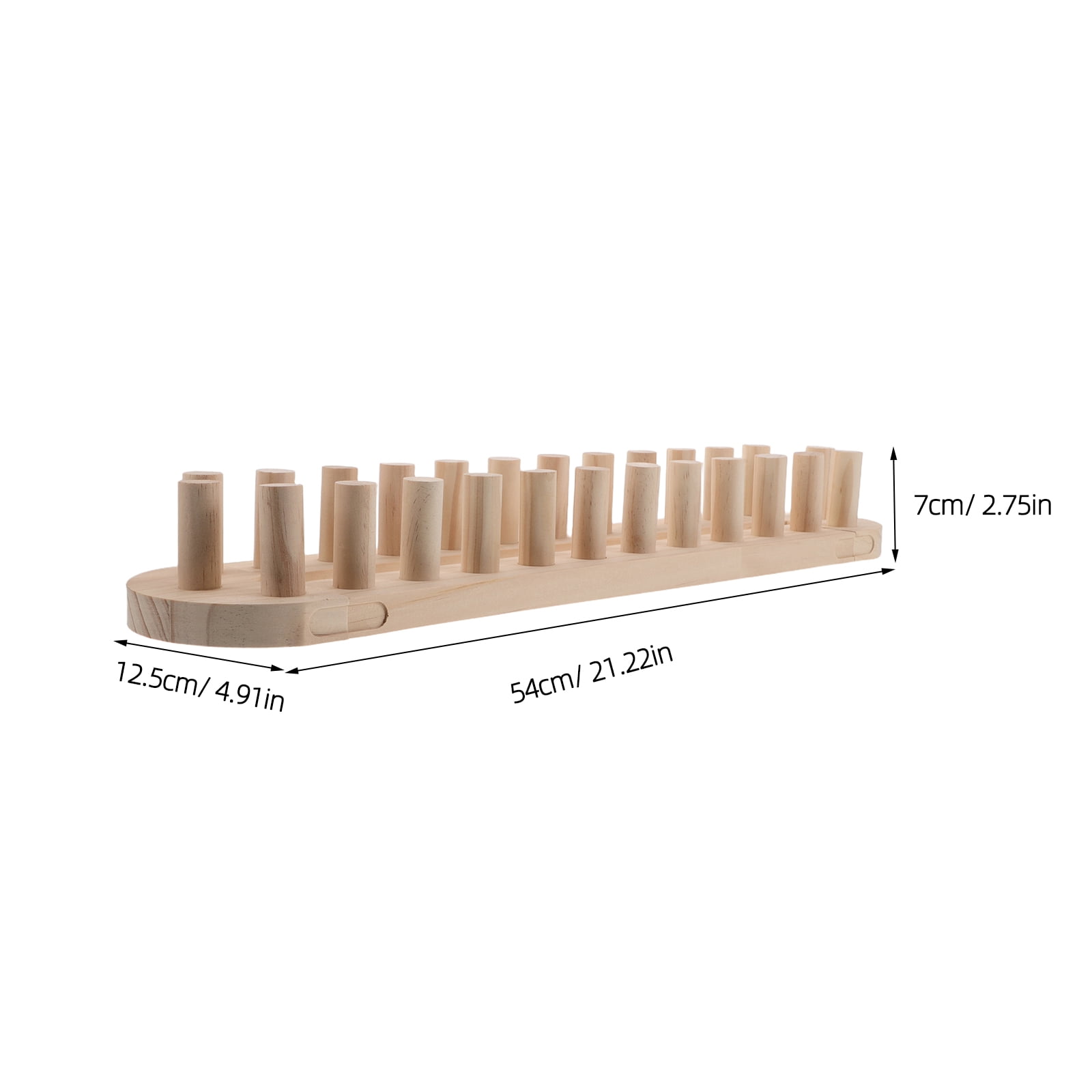LOLIPPYY Adjustable Wood Weaving Board for Knitting Scarves, Blankets and Crafts, Multifunctional Khaki Design Tool