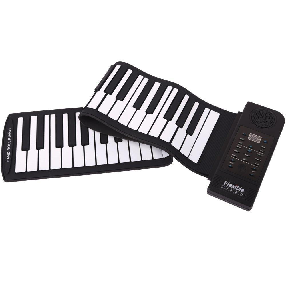 88 key English Roll-up Piano Hand Roll Piano Teclado de piano eléctrico profesional ligero para niños para amantes de la música 