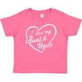 thumbnail image 3 of Inktastic I Love My Aunt and Uncle in White Chalk Heart Boys or Girls Baby T-Shirt, 3 of 5