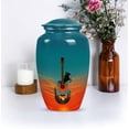 thumbnail image 4 of Cowboy Guitar Urn for Ashes Adult Male – Large Cremation Urns for Human Ashes Women – Western Funeral Urn for Men – Decorative Urns for Human Ashes for Adults (10 Inch 1 Pc), 4 of 7