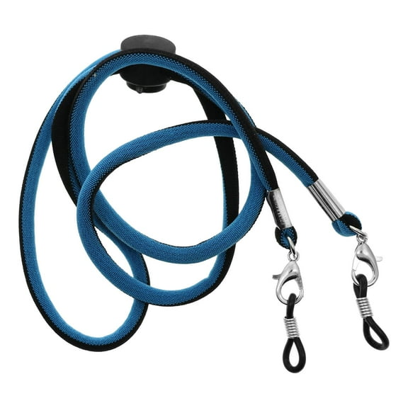 TOOYFUL Eyeglass Chains Lanyard Glasses Strap Durable Anti Lost Portable Glasses Holder Chains Neck Lanyard Cord Adult Kids Men Woman blue and black