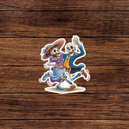 Day Of The Dead Dancing Skeleton Couple Sticker - Gothic Romantic Vinyl Decalphone Decal Water Bottle Stickers, Vinyl Stickers For Water Bottles, Cars Stickers, Water Bottle Stickers For Kids