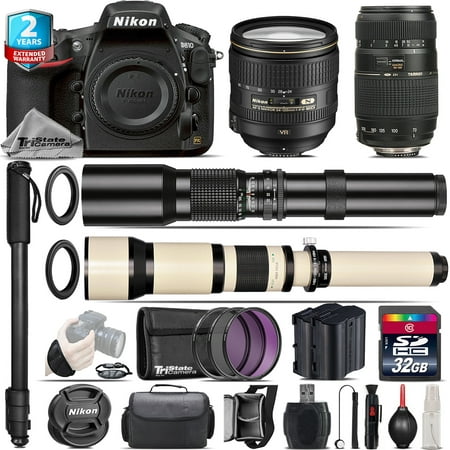 Nikon D810 DSLR + AFS 24-120mm VR + Tamron 70-300mm + 500-1300mm - 32GB