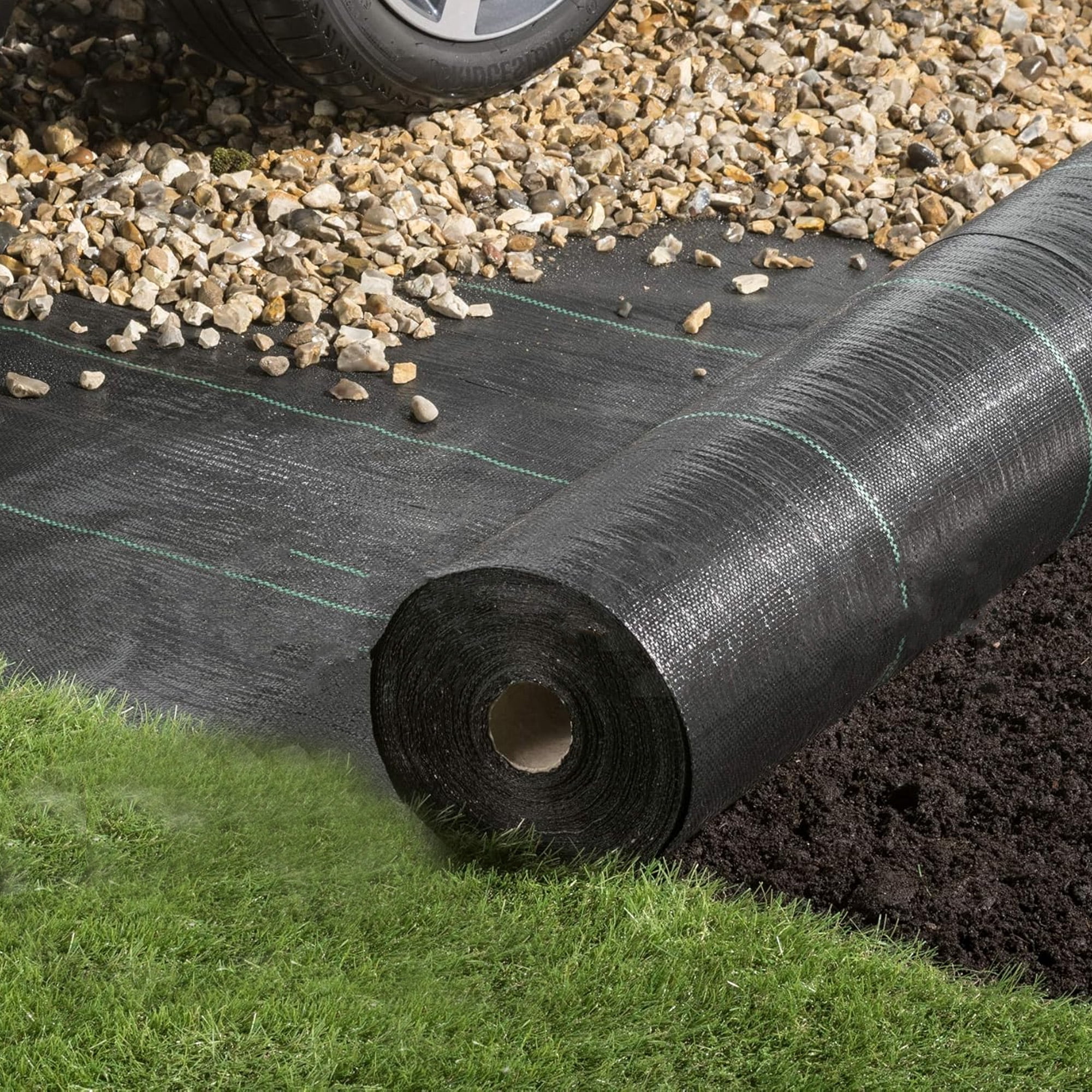 HOSTIC 4FT*150FT Weed Blocker Garden Weed Barrier Heavy Duty Landscape Fabric Weed Control Ground Cover Easy Setup and Superior Weed Control for Gardening, Farming, Agriculture