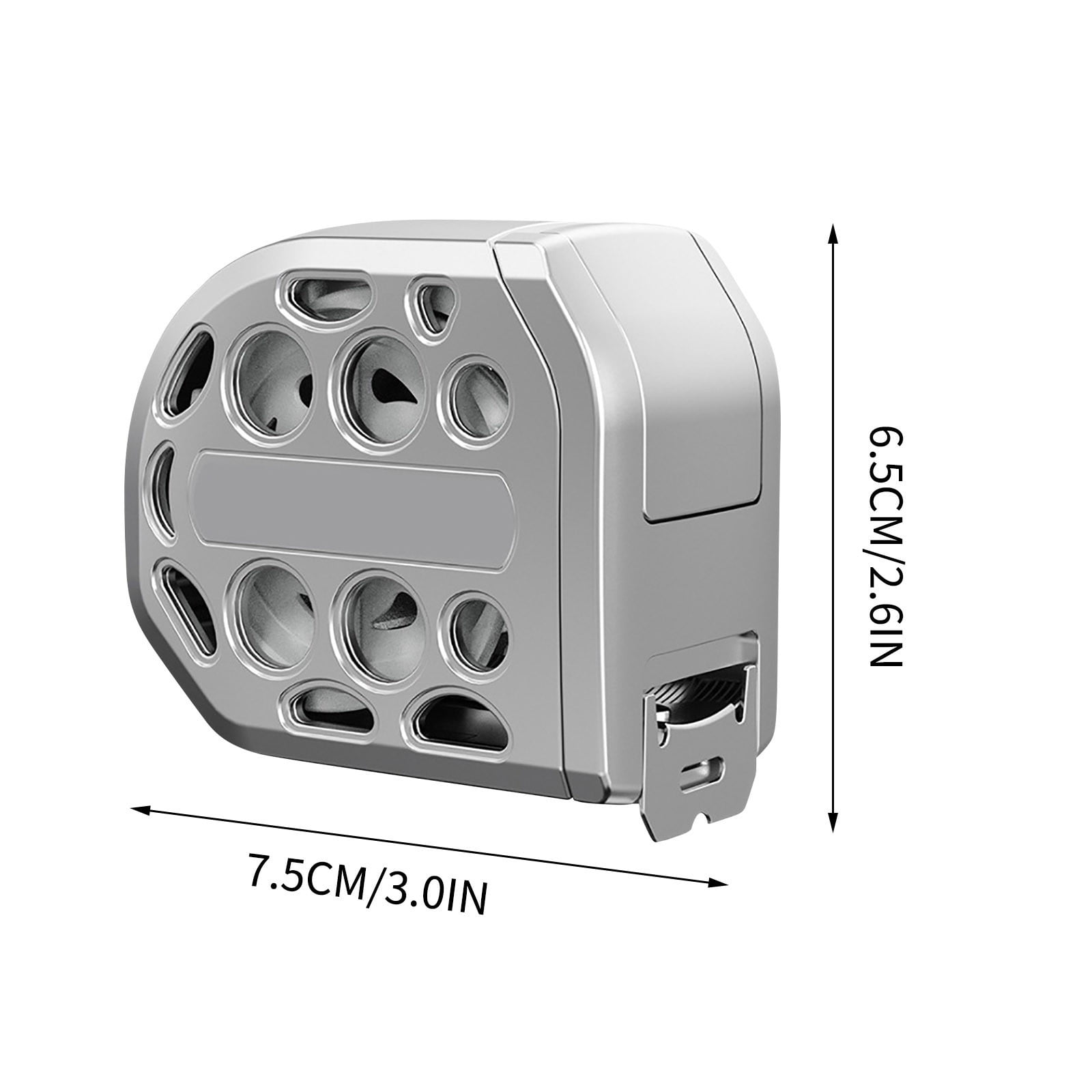 COM1950s Stainless Steel Tape Measure, Waterproof for Construction, Retractable Measuring Tool with Auto Lock and Magnetic Hook