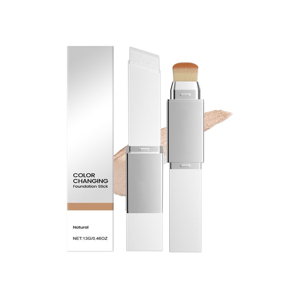 1pcs This Two-In-One Color-Changing Foundation Stick Features A Natural Color, A Light Texture, A Matte Finish, And A Clear And Transparent Finish. It Is Suitable For Daily Makeup Use