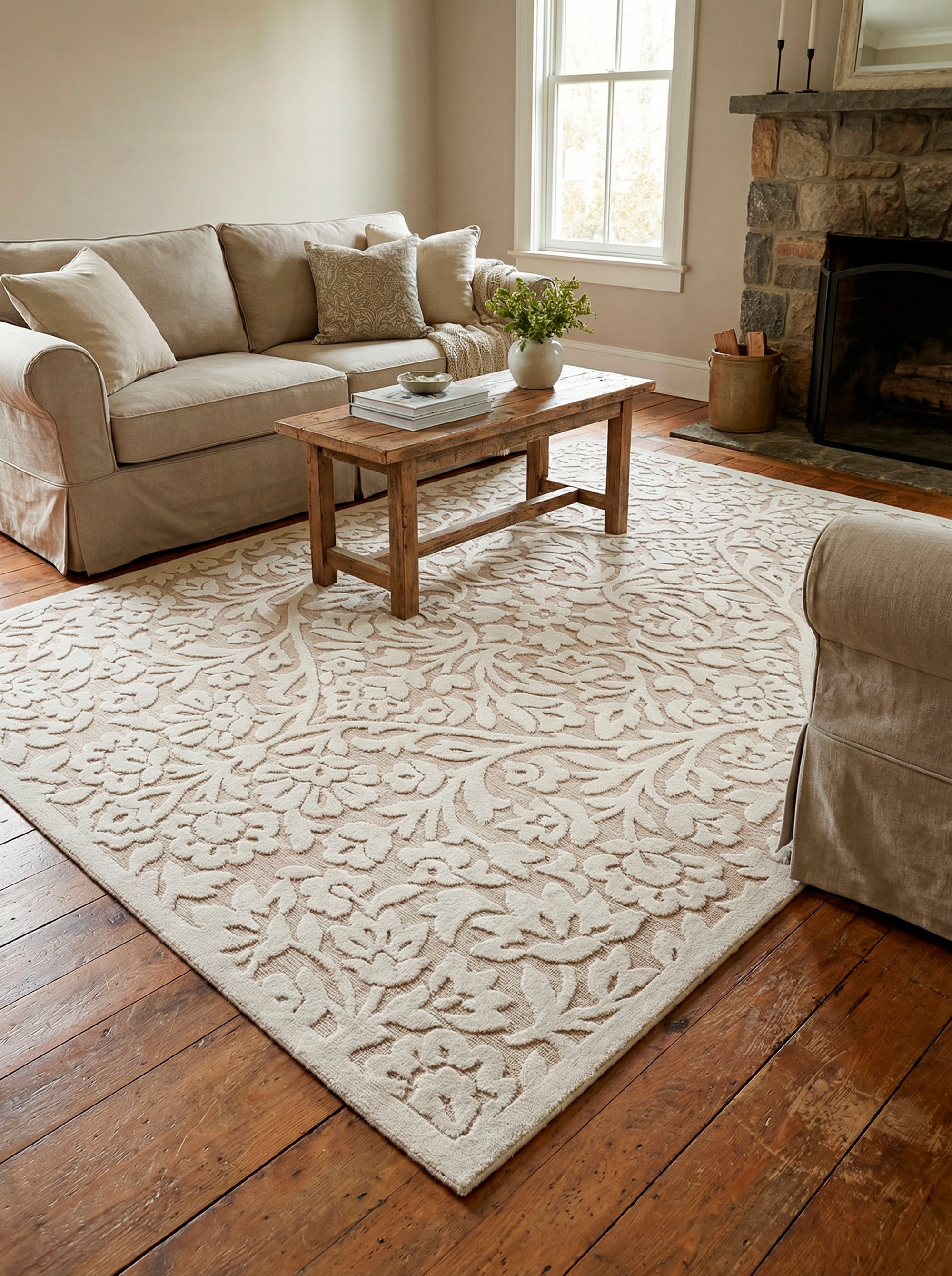 My Texas House Rosalie Natural Area Rug, 7 ft 9 in x 10 ft