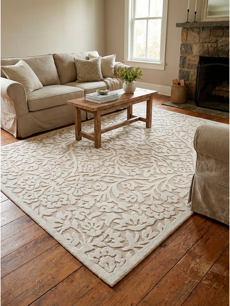 7*4様 house on the hill バレリーナ バレエ レギンス 80 My Texas House Rosalie Natural Area Rug, 7 ft 9 in x 10 ft