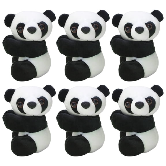 6 Pcs Panda Clips, Cute Panda Plush, 3.5 x 2 in, Mini Panda Stuffed Animal, Curtain Holder Stand, Note Clip, Panda Party Favors, Panda Gifts