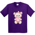 thumbnail image 3 of Inktastic Cute Teddy Bear with Heart Love Youth T-Shirt, 3 of 5