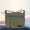 thumbnail image 2 of EeaseMX Bolso bandolera de lona verde para hombre, tipo bandolera, para viaje, 2 of 7