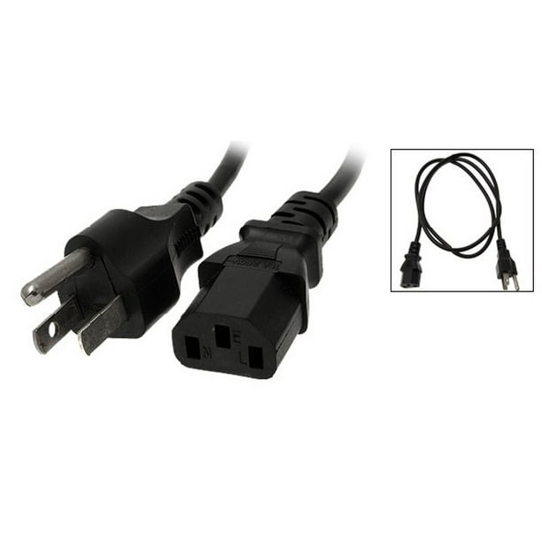 3 Prong Ac Power Cable Cord Plug For Ps4 And Xbox 360 Xbox One Adapter Brick Walmart Com Walmart Com
