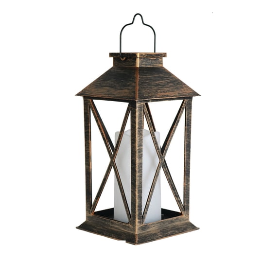 Portable Lantern with flameless LED Garden Lamp, for Patio Courtyard Garden Decorative & Table, Pathway, Balcony, Event Decoration
